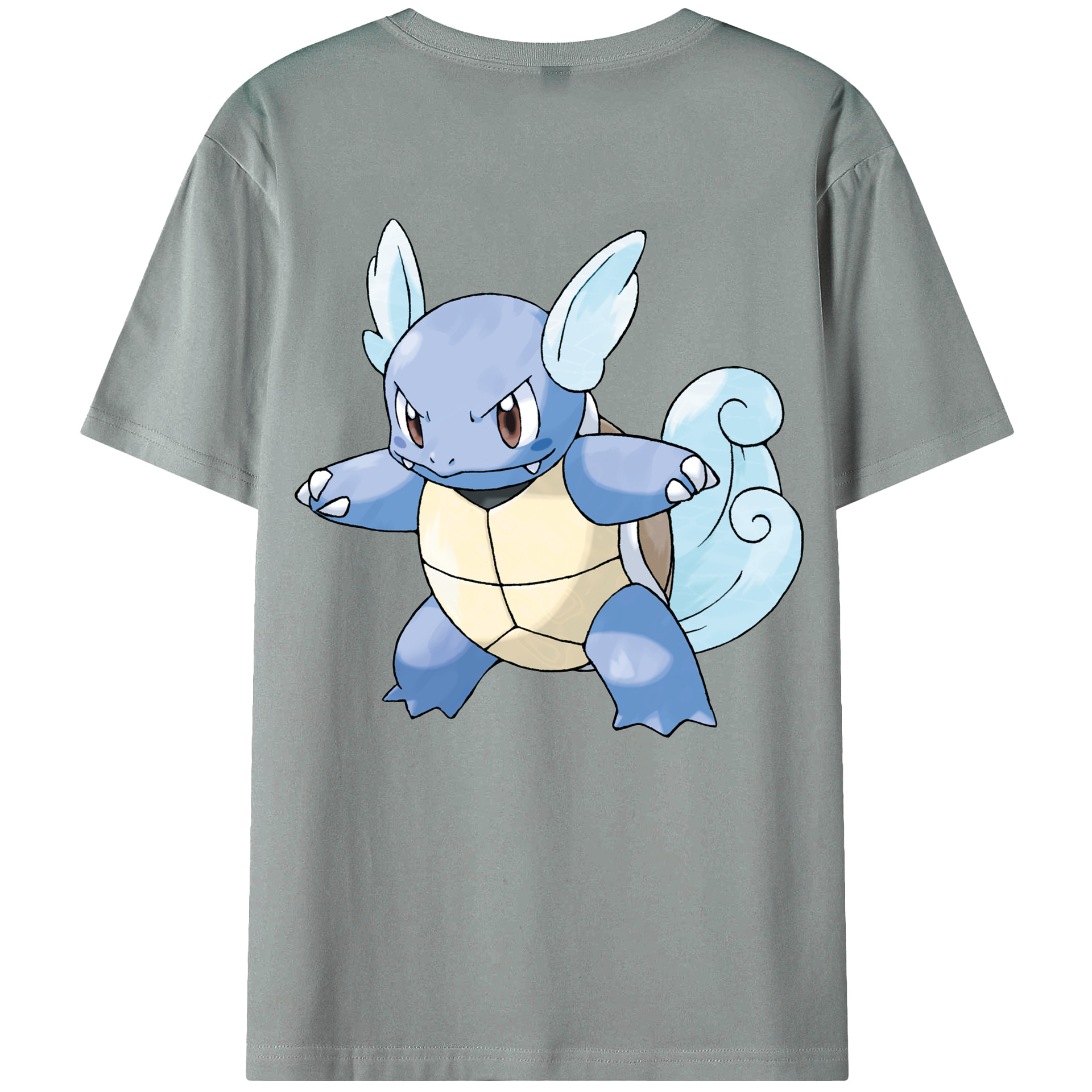 （画像用） ポケットモンスター Pokémon 綿100％ メンズ半袖Tシャツ（バックプリント） 通気性